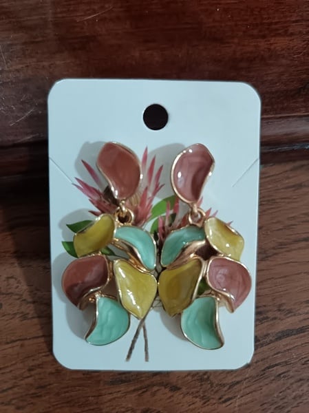 Earrings - Gold tricolor 5cm
