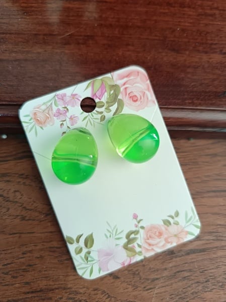 Earrings - Green 2cm