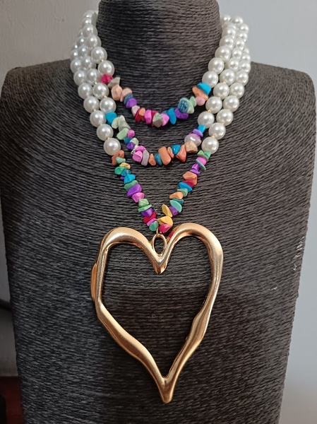 Necklaces - Pearly heart