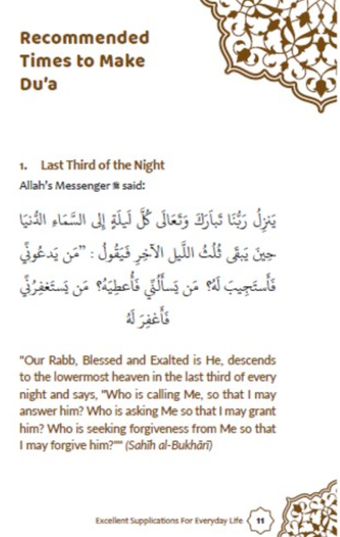 Excellent Supplications For Everyday Life