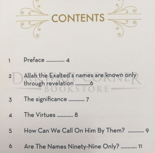 The Most Excellent Names Of Allah (Booklet Size)