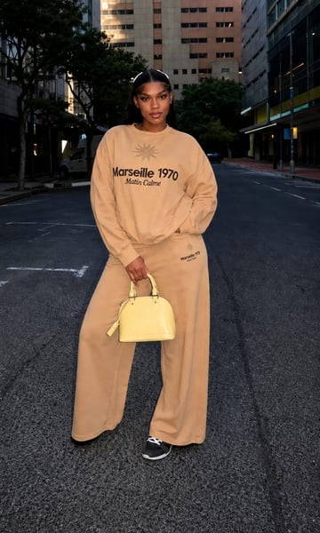 Marseille 1970 Contrast Embroidered 2-Piece Tracksuit Set