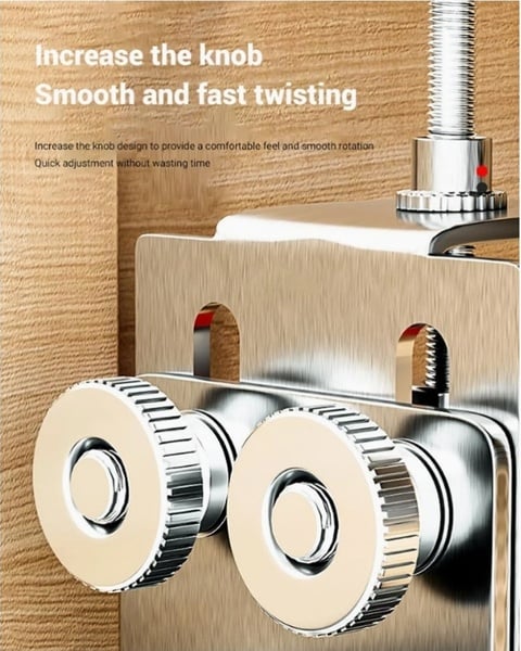1pc Adjustable Cabinet Door Installation Tool - Stainless Steel Mounting Jig Positioner