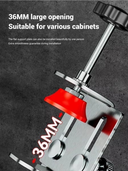 1pc Adjustable Cabinet Door Installation Tool - Stainless Steel Mounting Jig Positioner