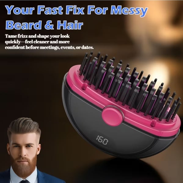 Portable Cordless Beard & Hair Grooming Brush