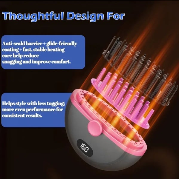Portable Cordless Beard & Hair Grooming Brush