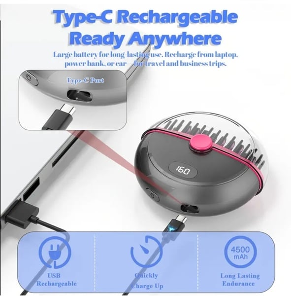 Portable Cordless Beard & Hair Grooming Brush