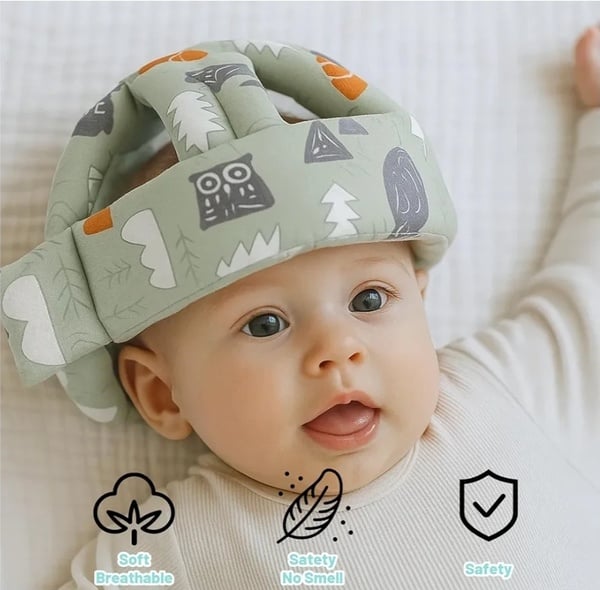 Adjustable Baby Safety Helmet – Soft Head Protector Cushion Cap for Crawling & Walking