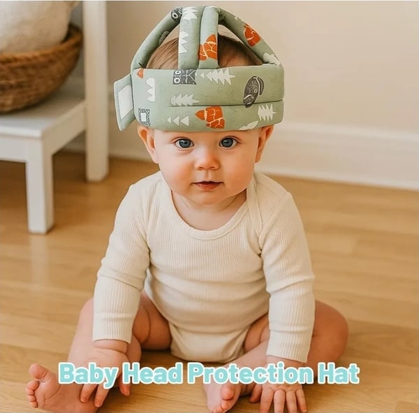 Adjustable Baby Safety Helmet – Soft Head Protector Cushion Cap for Crawling & Walking