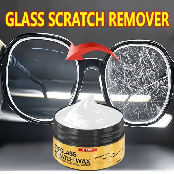 👓 Eyeglass Scratch Repair Wax | Instant Lens Restoration Cream & Sponge