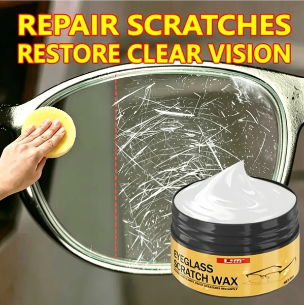 👓 Eyeglass Scratch Repair Wax | Instant Lens Restoration Cream & Sponge