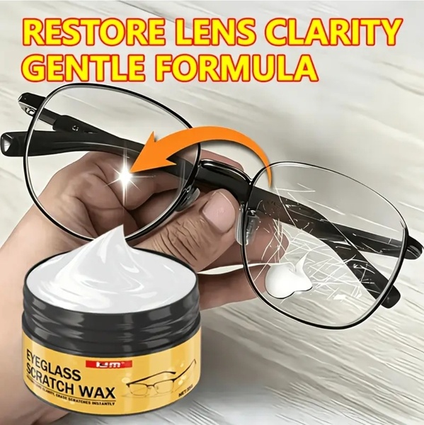 👓 Eyeglass Scratch Repair Wax | Instant Lens Restoration Cream & Sponge