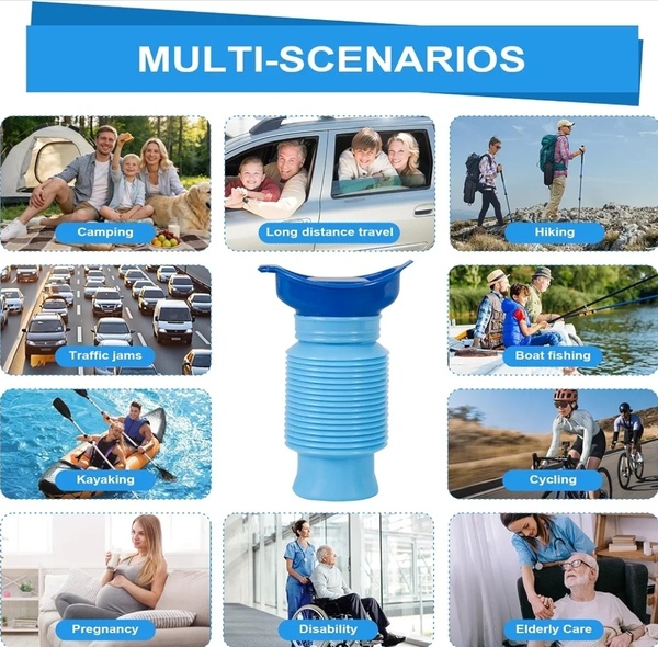 Portable Emergency Urinal | 750ml Collapsible Car Travel Toilet