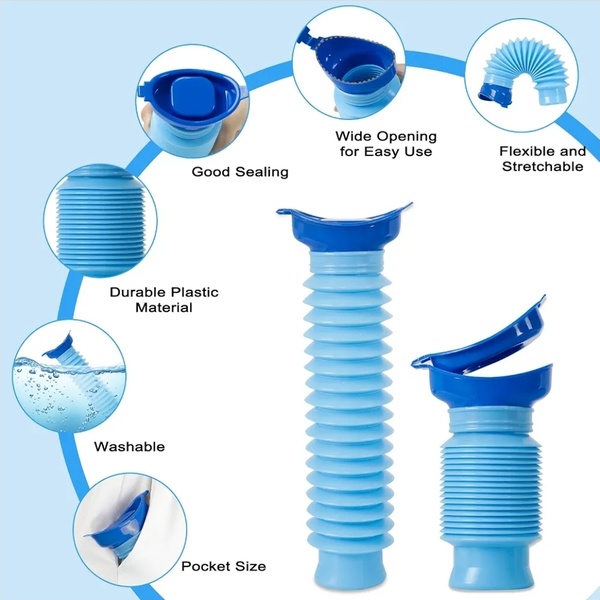 Portable Emergency Urinal | 750ml Collapsible Car Travel Toilet