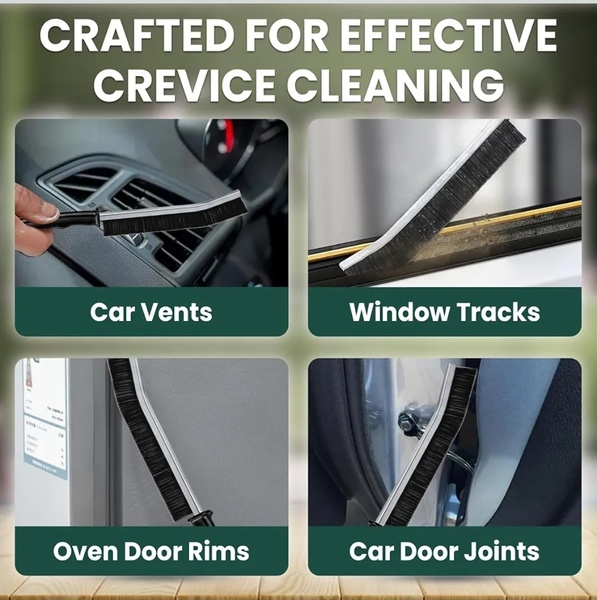 3-Piece Hard-Bristled Crevice Cleaning Brush Set – Grout & Corner Scrubber