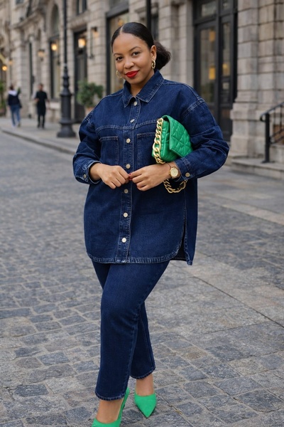 Women’s 2-Piece Oversized Denim Matching Set