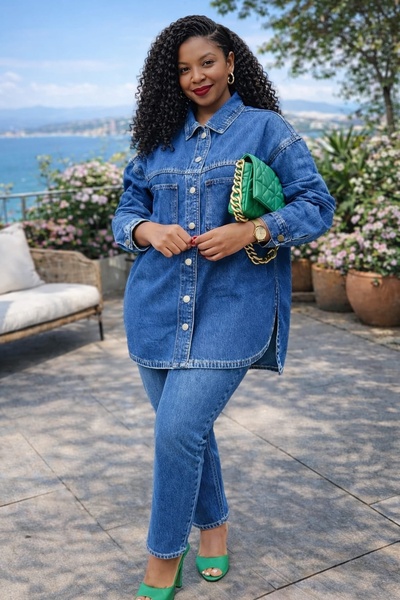 Women’s 2-Piece Oversized Denim Matching Set