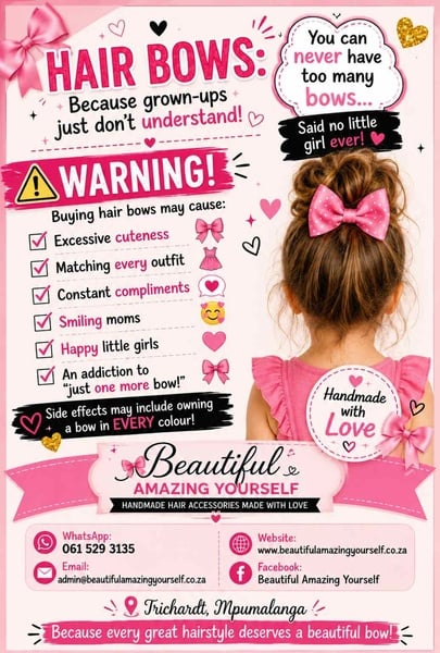 Beautiful Amazing Yourself: Handmade Hair Bows & Accessories Made with Love picture