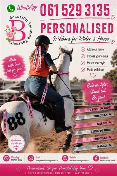 Personalised Rider & Horse Ribbons Now Available Across South Africa picture