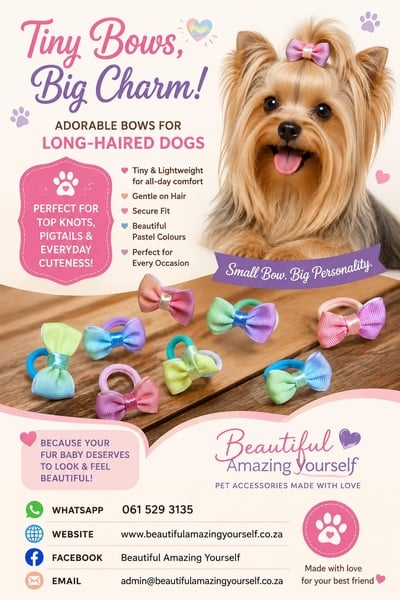 Beautiful Amazing Yourself Launches Adorable Tiny Hair Bows for Long-Haired Dogs picture