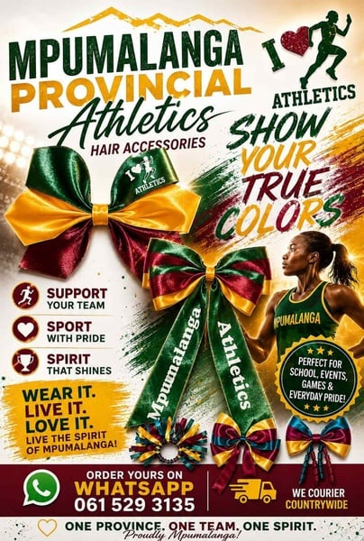 Mpumalanga Athletics Hair Accessories | Team Spirit Bows picture