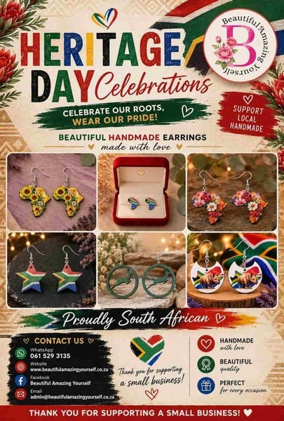 Celebrate South African Heritage with Handmade Earrings | Beautiful Amazing Yourself picture