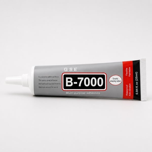 B-7000 25ml multi-purpose adhesive tube displayed horizontally on a clean neutral background for a professional product listing image.