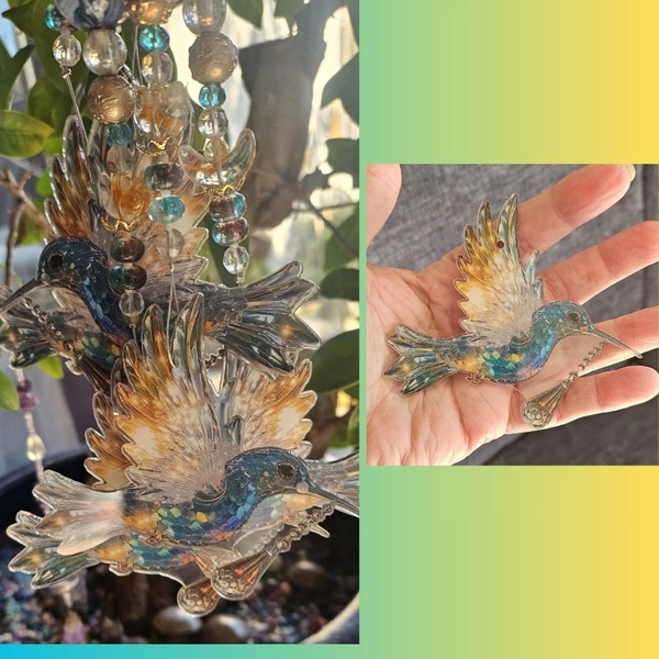 Hummingbirds Sparkle Suncatcher