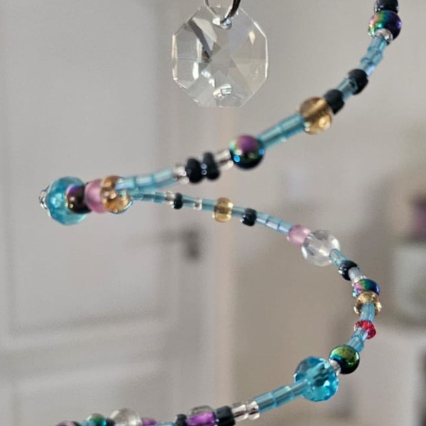 Blue & Turquoise Spiral Suncatcher