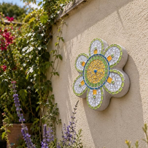 Summer Garden Mosaic Flower - Wall Art