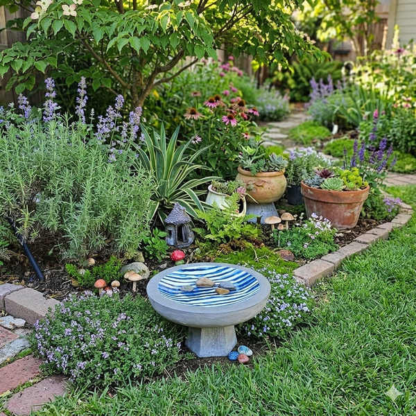 Blue Horizon Birdbath