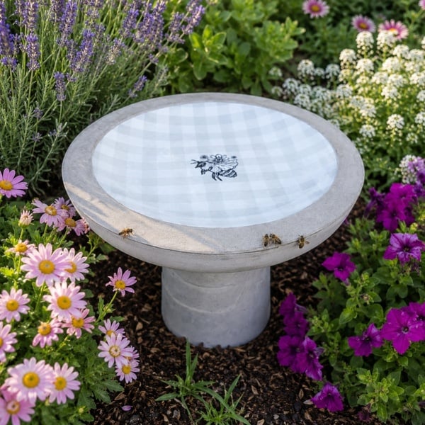 Buzzy Bee Birdbath