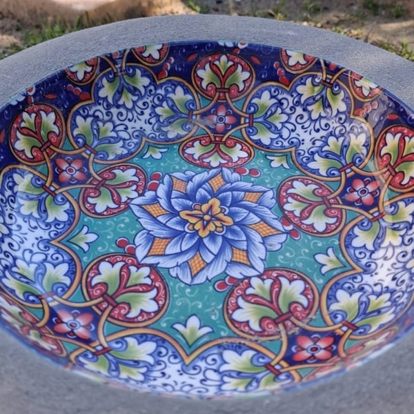 Tropical Garden Birdbath/Feeder