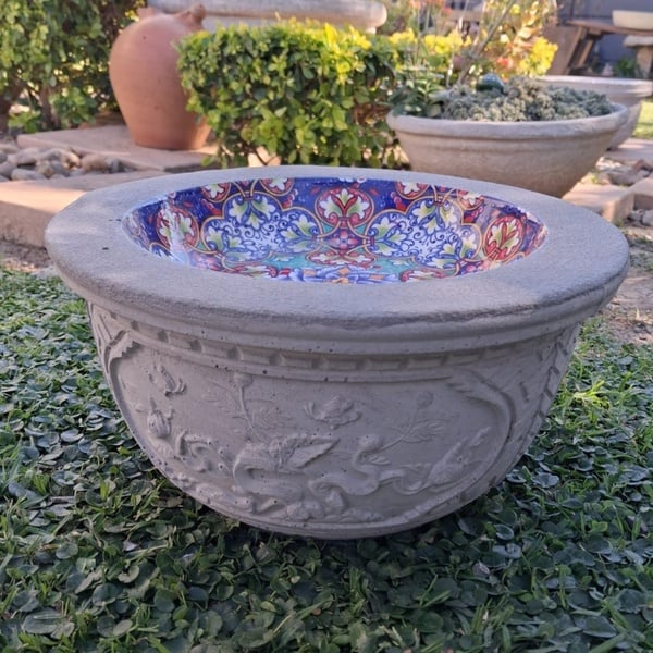 Tropical Garden Birdbath/Feeder