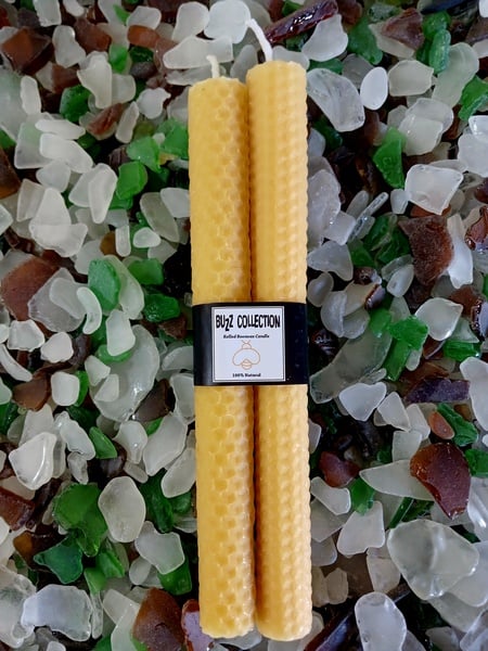20cm Handrolled beeswax candles