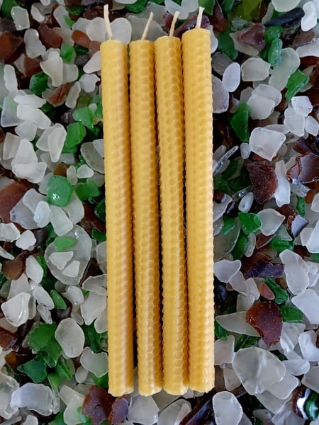 20cm Handrolled beeswax candles