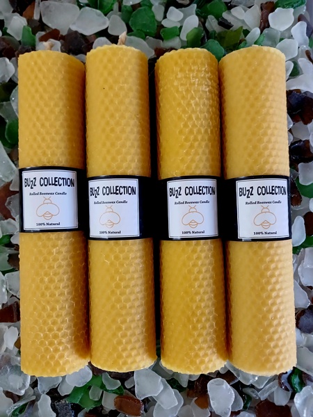 20cm handrolled beeswax candle