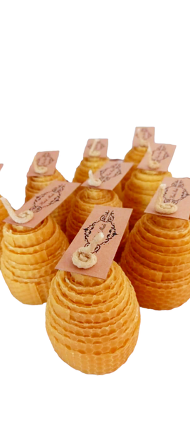 Beehive rolled candle