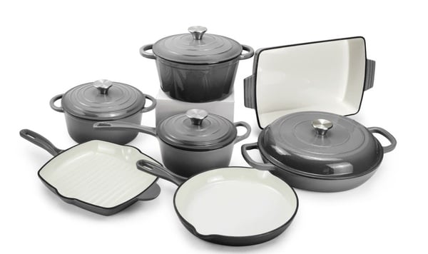 11Pcs Cast Iron Pots