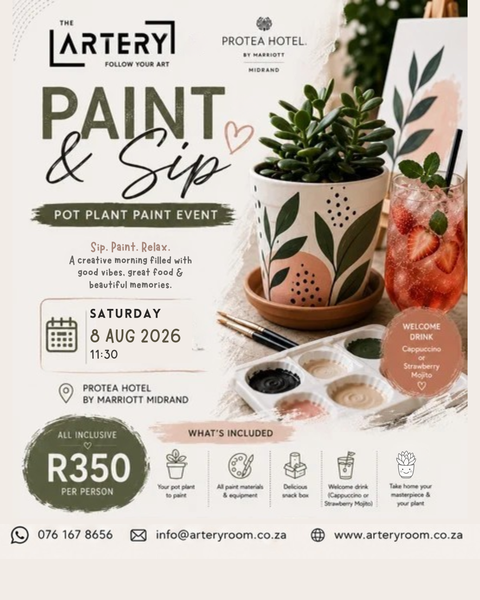 Paint & Sip: Pot Plant Edition at Protea Hotel by Marriott Midrand