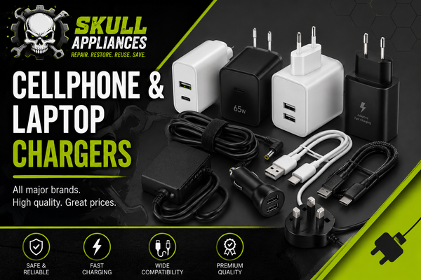 Cellphone and laptop chargers picture