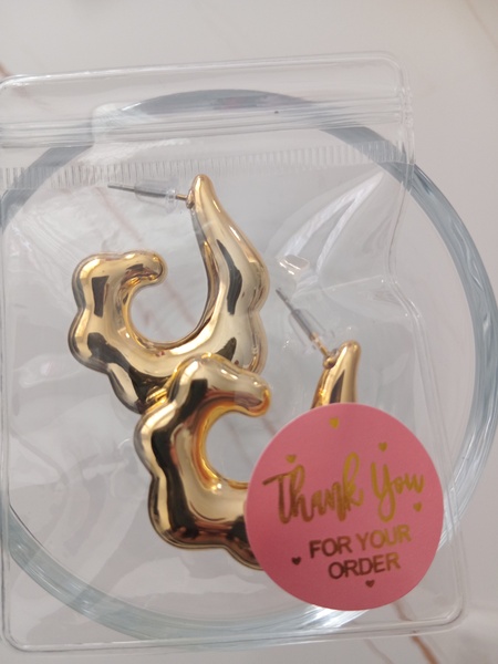 Gold plated plastic earrings