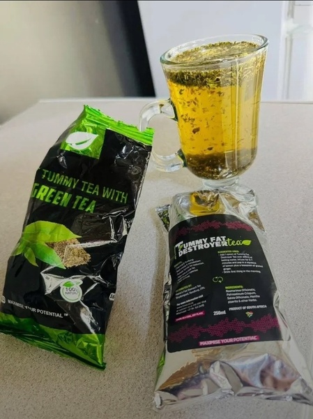 Mama's Flat Tummy tea with green tea and Tummy tea fat destroyer  Combo 250ml each