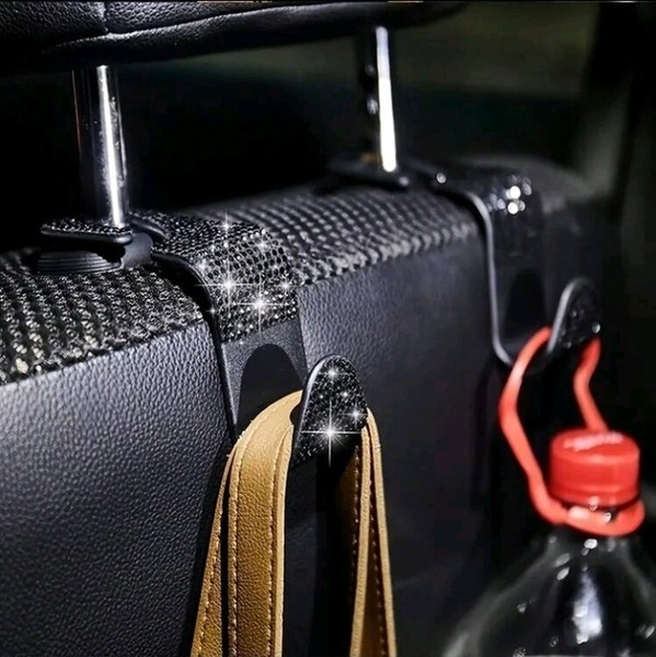 Steering wheel cover and car seat back hooks