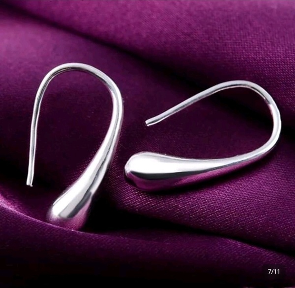 Water Drop Sterling Silver Earrings