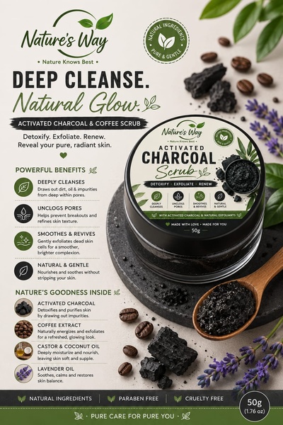 Activated Charcoal Scrub (50g)