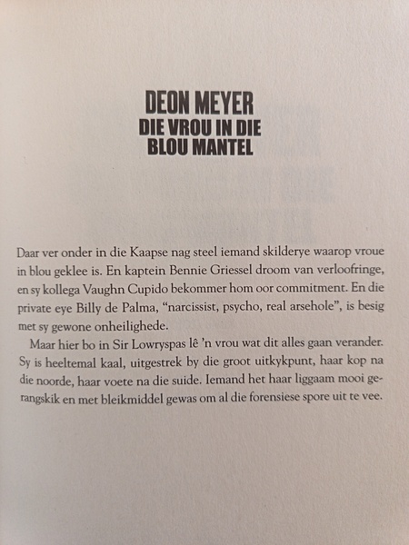 Die Vrou in die Blou Mantel