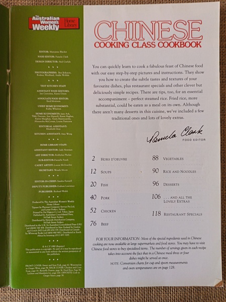Chinese Cooking Class Cookbook