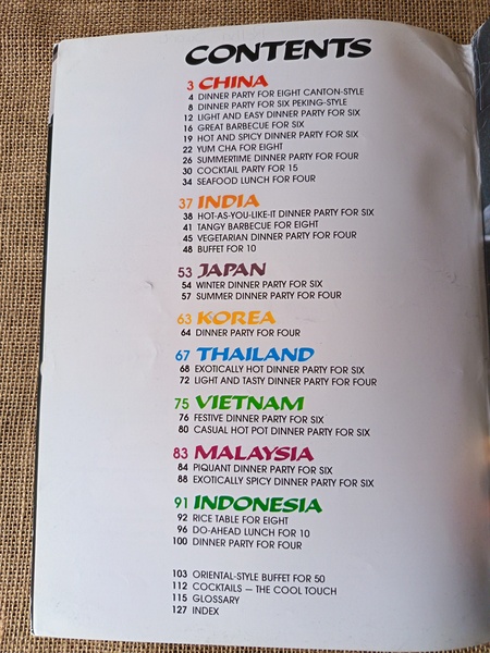 Oriental Dinner Party Cookbook