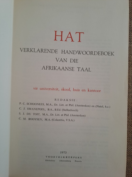 Handwoordeboek van die Afrikaanse Taal